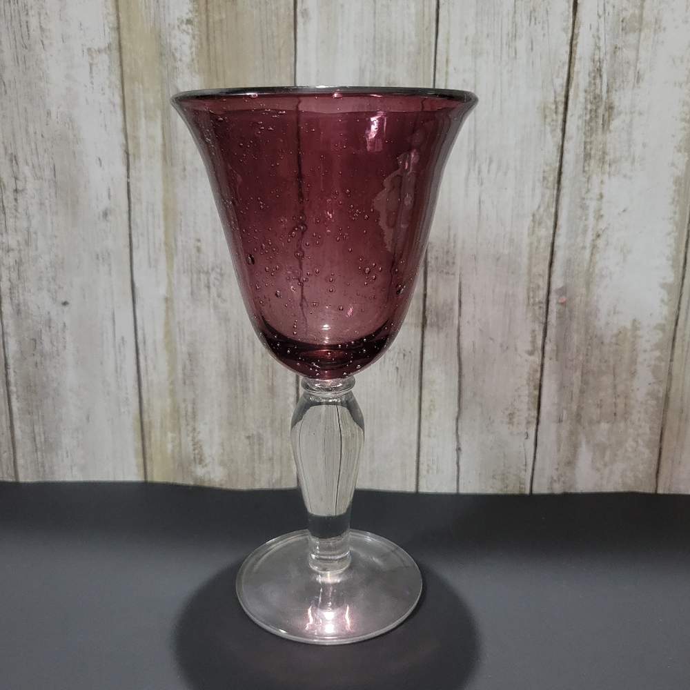 Artland Iris Purple Water Goblet
